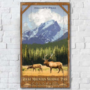 Rocky Mountain National Park Colorado - distressed wood sign
