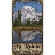 Mt. Rainier National Park in Washington State; mountain with lake in foreground
