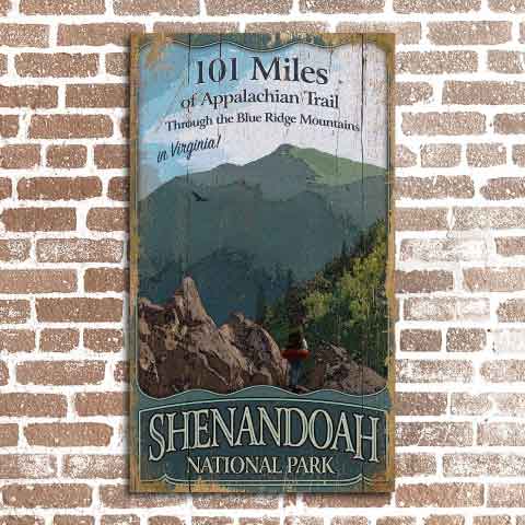 Shenandoah National Park | Retro Sign | Hiking | Virginia