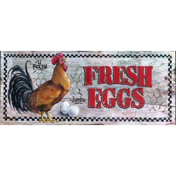 Fresh Eggs | Kitchen | Vintage Wood | Jumbo