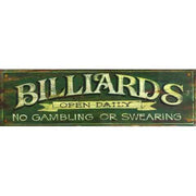 Billiards game room sign - rustic chic