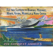 Pan Am Flying Clipper landing in Hawaii from San Francisco