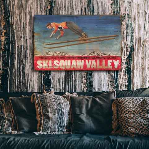 Squaw Valley Olympics | Skiing | Retro Ad | Vintage Sign | California