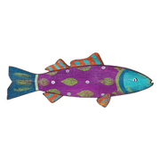 Colorful fish cutout as wall art; its funky