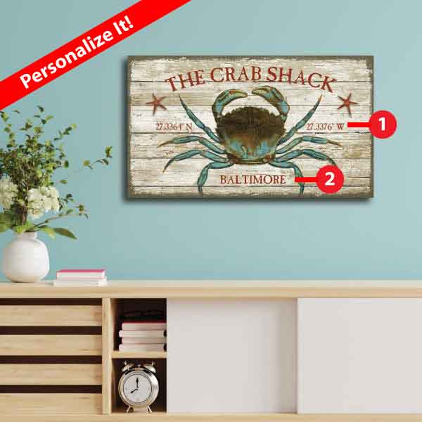 Vintage Ad for The Crab Shack in Baltimore to be personalized