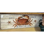 Customized vintage sign with crab and Blakely Island